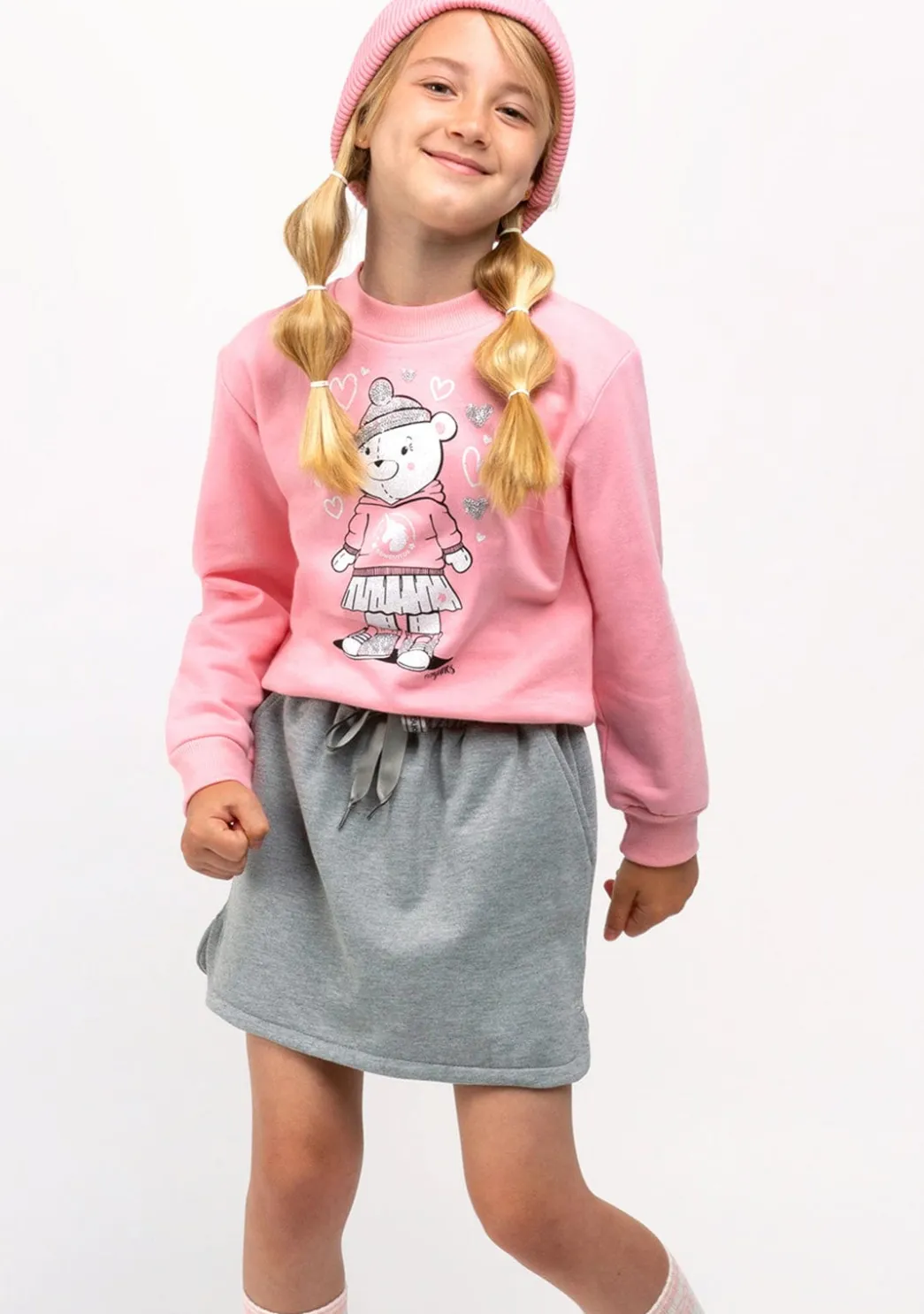 New Sudadera De Niña Osito Rosa Sudaderas