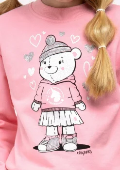 New Sudadera De Niña Osito Rosa Sudaderas