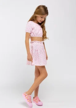 Cheap Top Niña Cuadros Rosa Camisetas