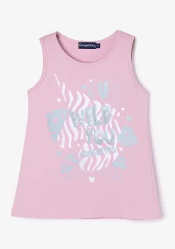 Store Top Niña Glitter Cebra Rosa Camisetas