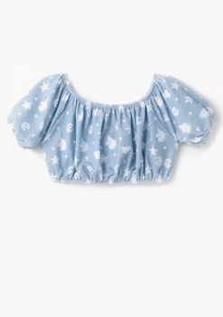 Store Top Unicornios Estrellas Azul Camisetas