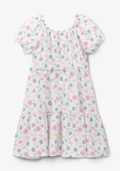 Clearance Vestido Niña Estampado Flores Blanco Vestidos De Verano|Vestidos