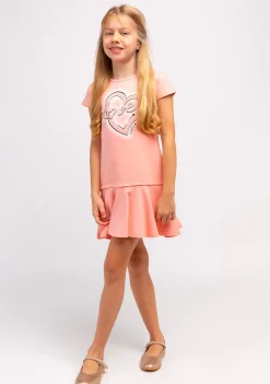 Sale Vestido De Niña Corazón Naranja Vestidos De Verano|Vestidos