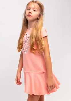 Sale Vestido De Niña Corazón Naranja Vestidos De Verano|Vestidos