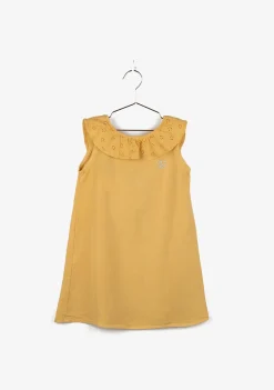 Cheap Vestido De Niña Tencel Mostaza Vestidos De Verano|Vestidos
