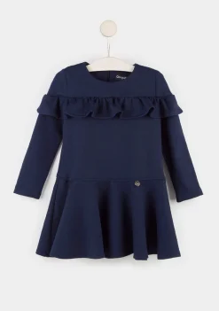 Cheap Vestido De Niña Volantes Azul Marino Vestidos