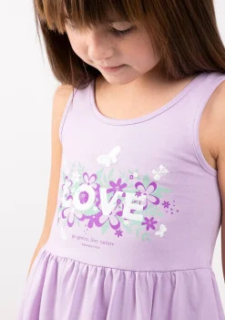 Discount Vestido De Niña Volantes Love Nature Malva Vestidos De Verano|Vestidos