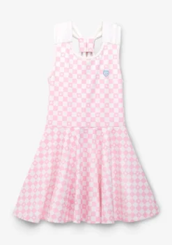 Store Vestido Niña Skater Cuadros Rosa Vestidos De Verano|Vestidos