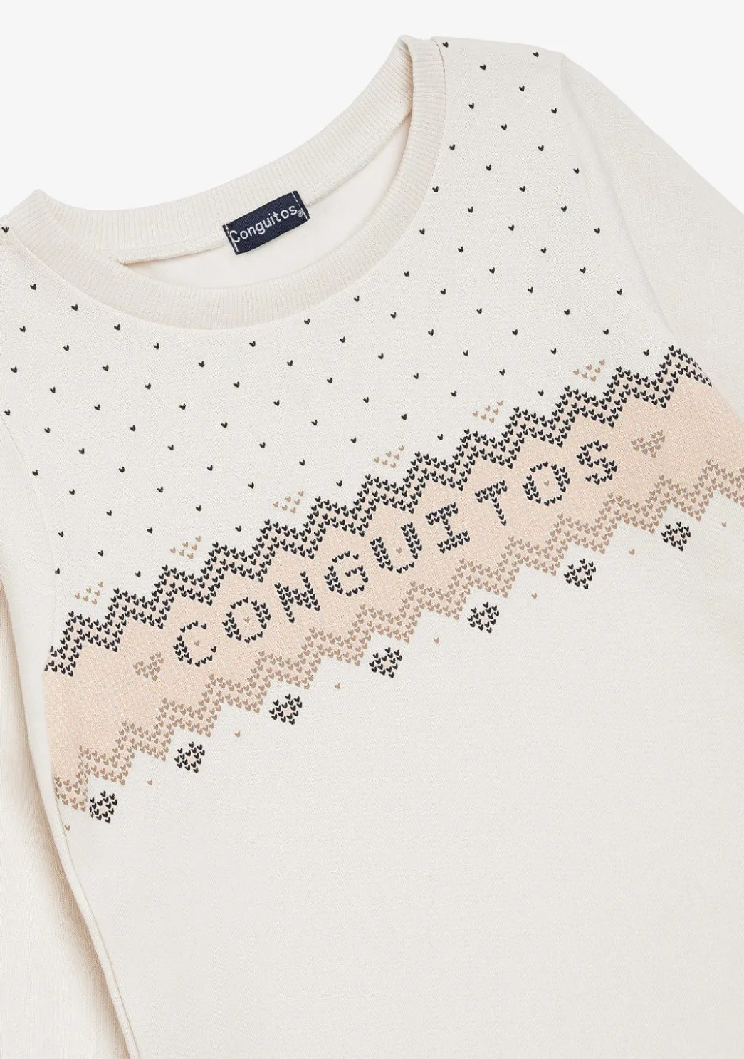 Hot Vestido Sudadera Cenefa Beige Vestidos Sudadera|Vestidos