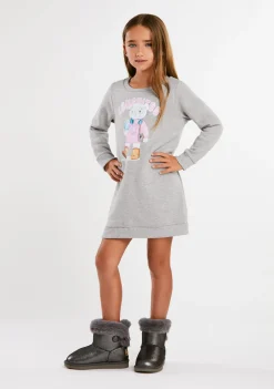 Cheap Vestido Sudadera Osito Gris Vestidos|Vestidos Sudadera