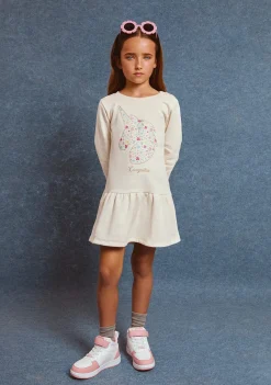 Discount Vestido Sudadera Unicornio Beige Vestidos