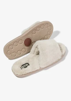 Sale Zapatilla De Casa Con Punta Abierta Beige Zapatillas De Casa|Zapatillas De Casa