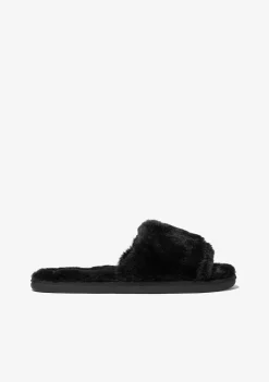 Best Zapatilla De Casa Con Punta Abierta Negro Zapatillas De Casa|Zapatillas De Casa