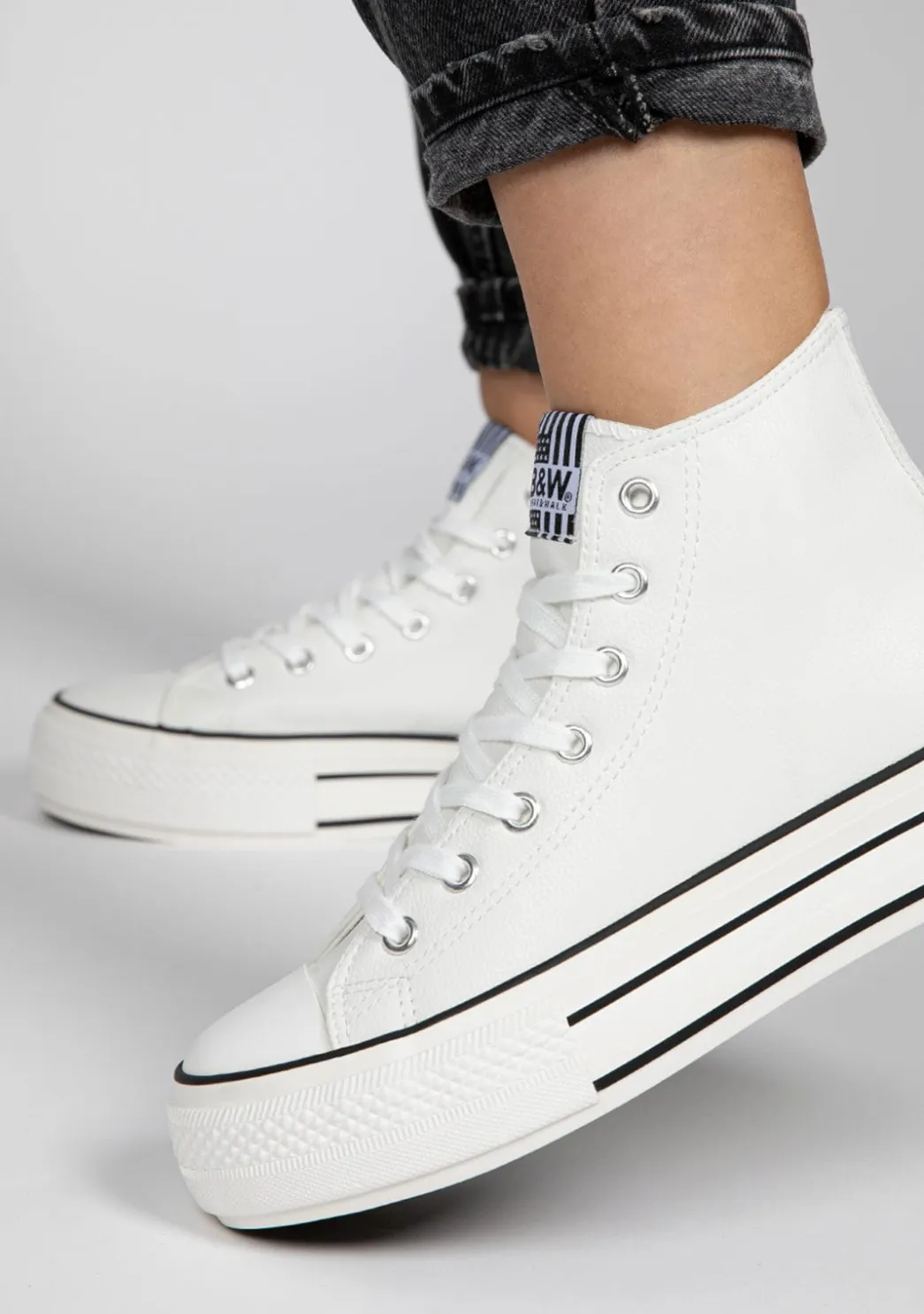 Best Zapatillas Abotinadas Plataforma Blanco Zapatillas