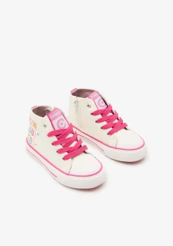 Sale Zapatillas Altas Charol Letras Blanco Zapatillas|Zapatillas