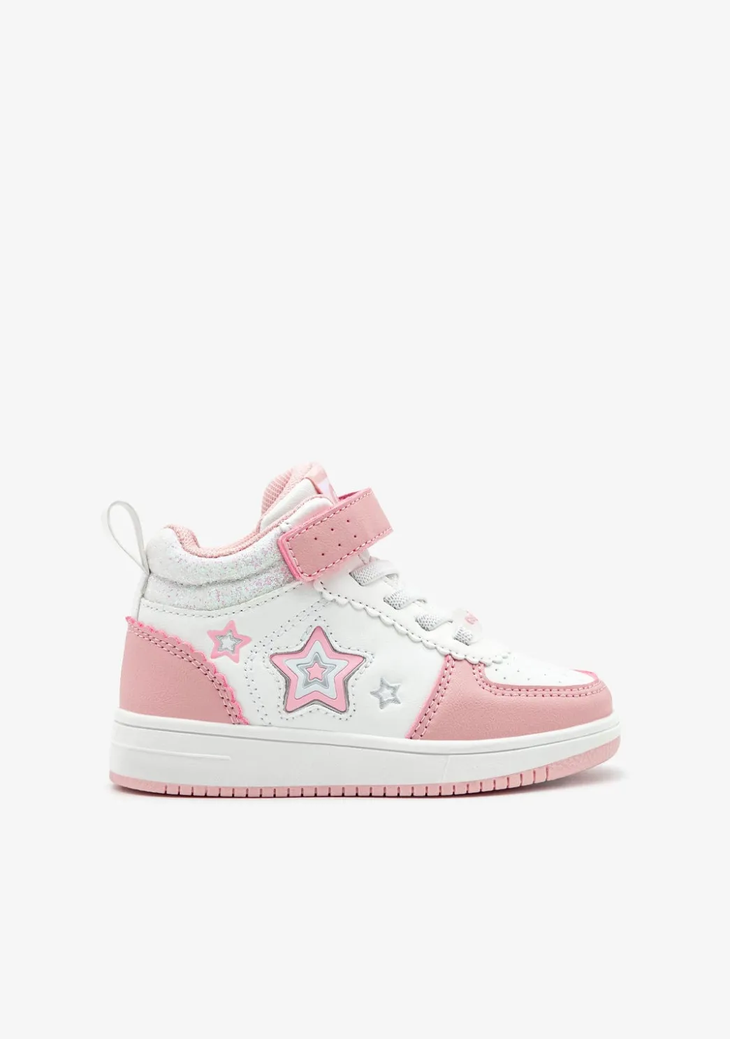 Outlet Zapatillas Altas Con Luces Estrellas Rosa Zapatillas Con Luces|Zapatillas