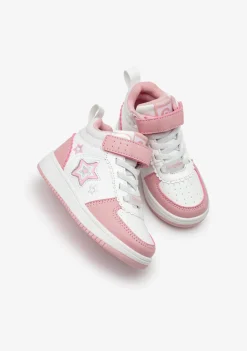 Outlet Zapatillas Altas Con Luces Estrellas Rosa Zapatillas Con Luces|Zapatillas