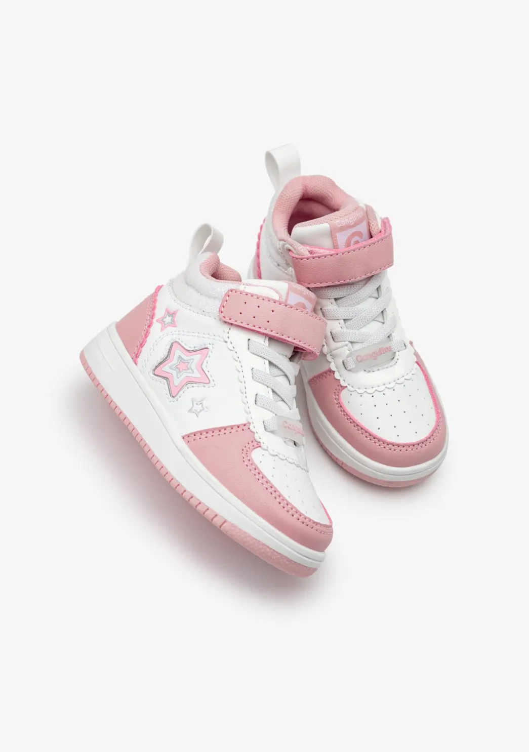 Outlet Zapatillas Altas Con Luces Estrellas Rosa Zapatillas Con Luces|Zapatillas