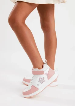 Outlet Zapatillas Altas Con Luces Estrellas Rosa Zapatillas Con Luces|Zapatillas