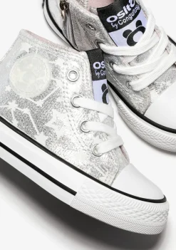 Sale Zapatillas Altas De Bebé Brillo En La Oscuridad Estrellas Plata Zapatillas|Zapatillas