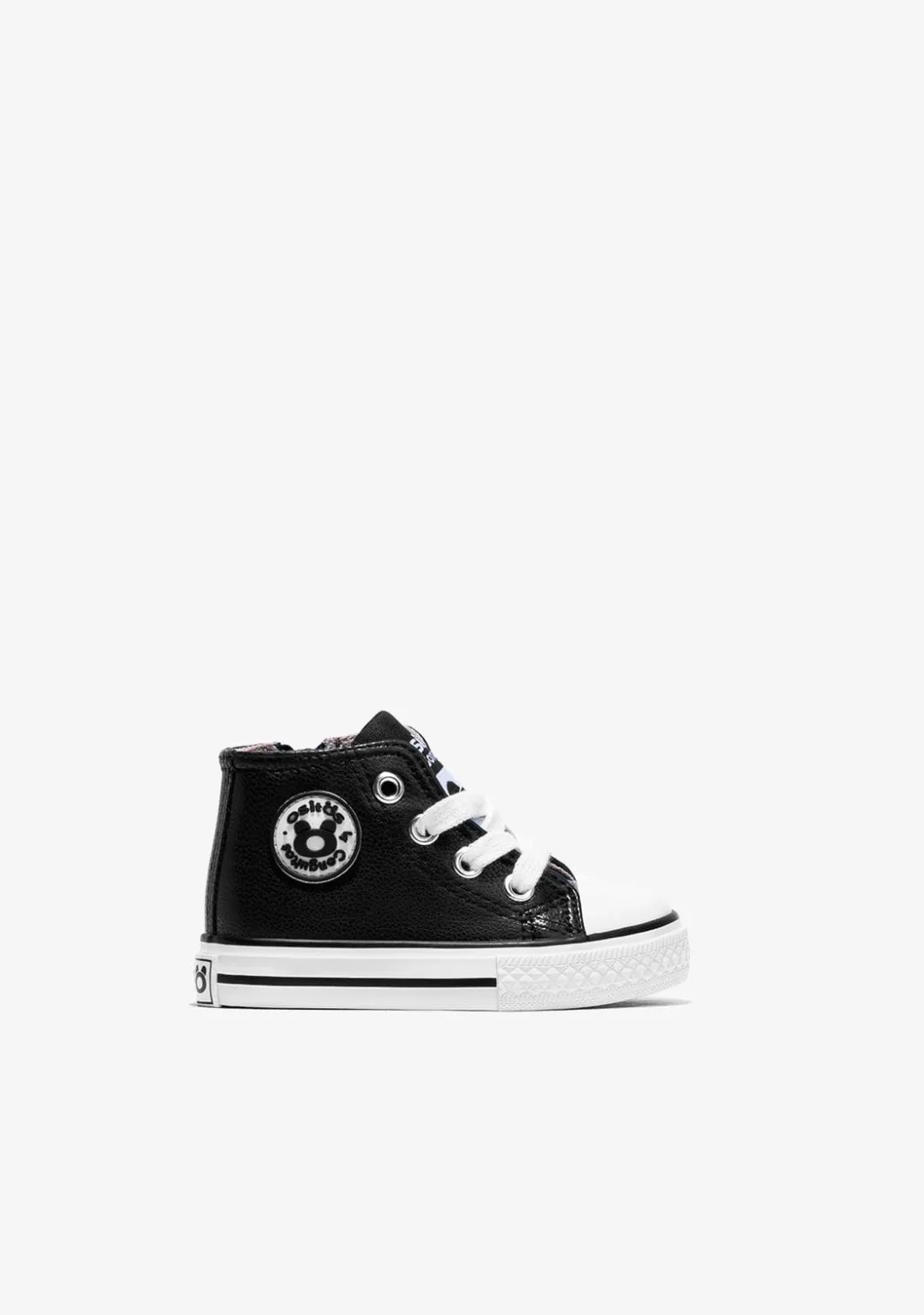 Shop Zapatillas Altas De Bebé Logo Napa Negro Zapatillas|Zapatillas