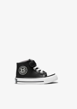 Online Zapatillas Altas De Bebé Tira Adherente Napa Negro Zapatillas|Zapatillas