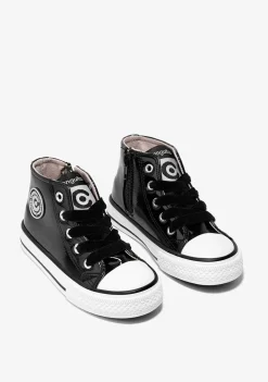 Cheap Zapatillas Altas De Niña Charol Negro Zapatillas
