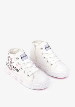 Discount Zapatillas Altas De Niña Estampado Unicornio Zapatillas