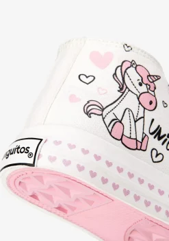 Discount Zapatillas Altas De Niña Estampado Unicornio Zapatillas
