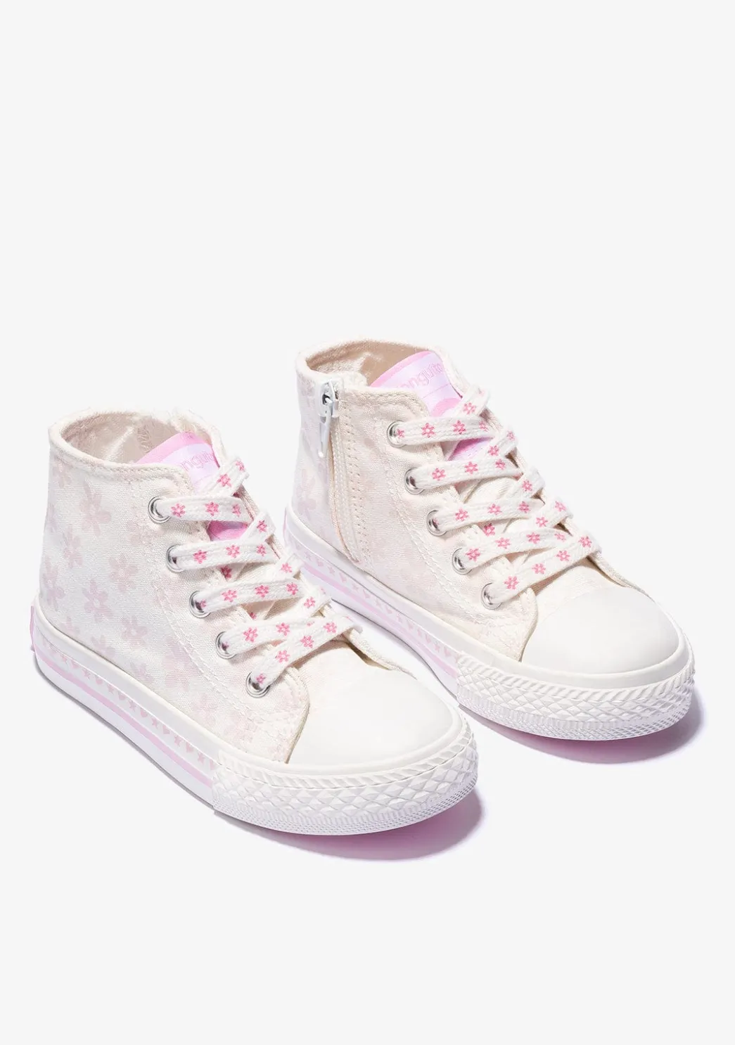 Cheap Zapatillas Altas De Niña Solar Lona Blanco Zapatillas