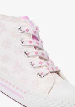Cheap Zapatillas Altas De Niña Solar Lona Blanco Zapatillas