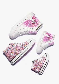Discount Zapatillas Altas De Niña Unicornio Solar Lona Blanco Zapatillas