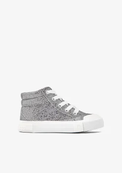 Shop Zapatillas Altas Glitter Plomo Zapatillas|Zapatillas