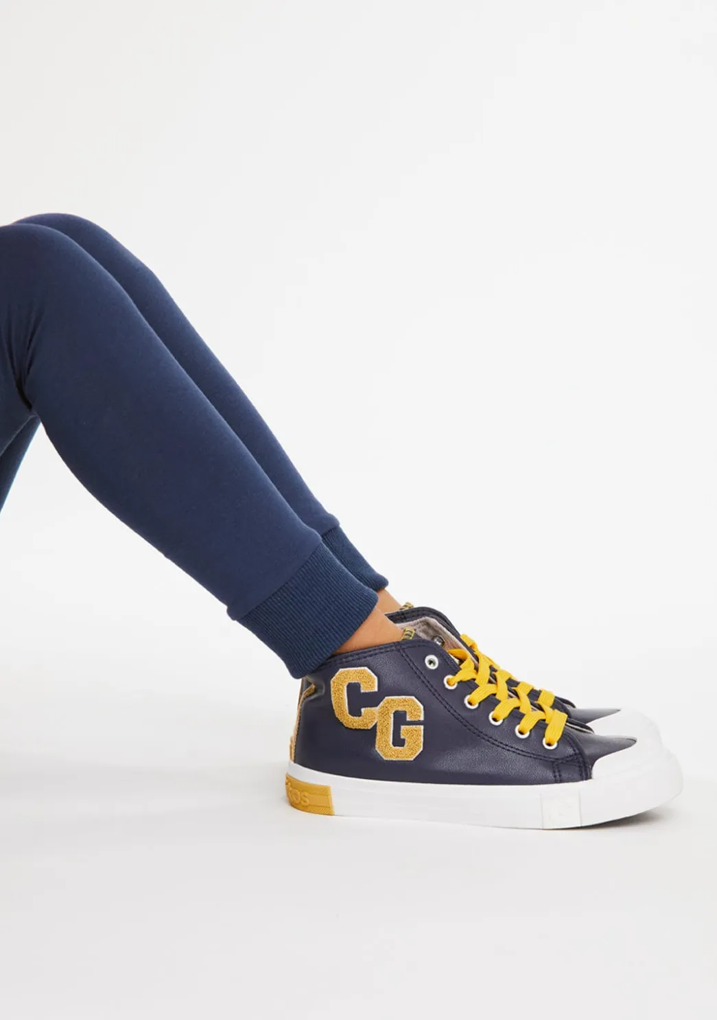 New Zapatillas Altas Letras Azul Marino Zapatillas|Zapatillas