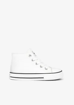 New Zapatillas Altas Lona Blanco Zapatillas|Zapatillas