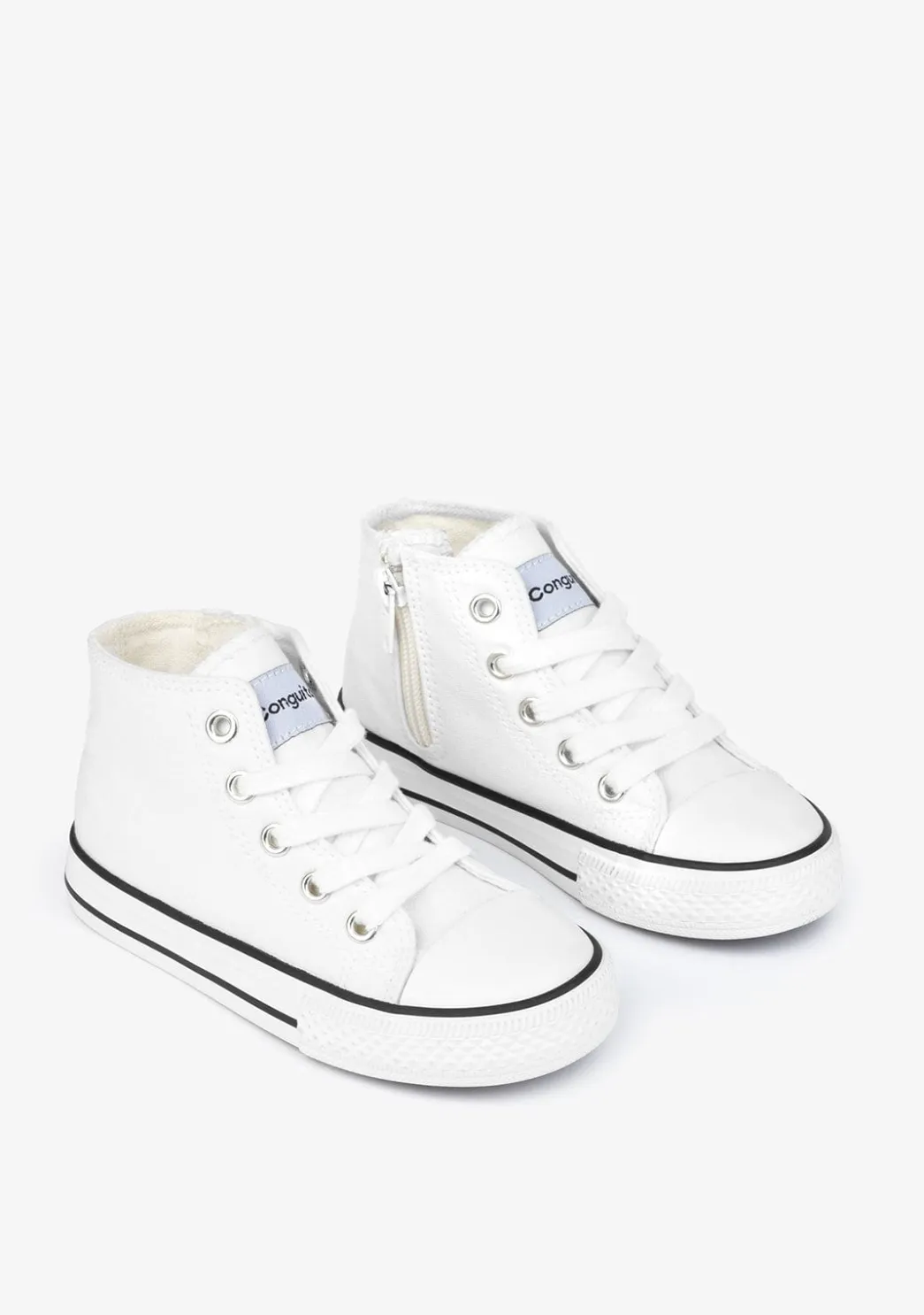 New Zapatillas Altas Lona Blanco Zapatillas|Zapatillas