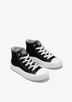 Fashion Zapatillas Altas Lona Negro B&W Zapatillas|Zapatillas