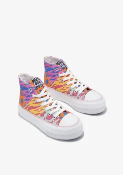 Online Zapatillas Altas Patchwork Multicolor B&W Zapatillas|Zapatillas