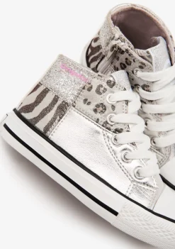 Flash Sale Zapatillas Altas Patchwork Plata Zapatillas|Zapatillas