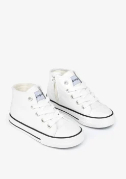 Shop Zapatillas Altas Unisex Basic Lona Blanco Zapatillas|Zapatillas