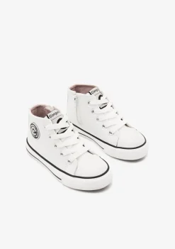 Sale Zapatillas Altas Unisex Logo Napa Blanco Zapatillas|Zapatillas