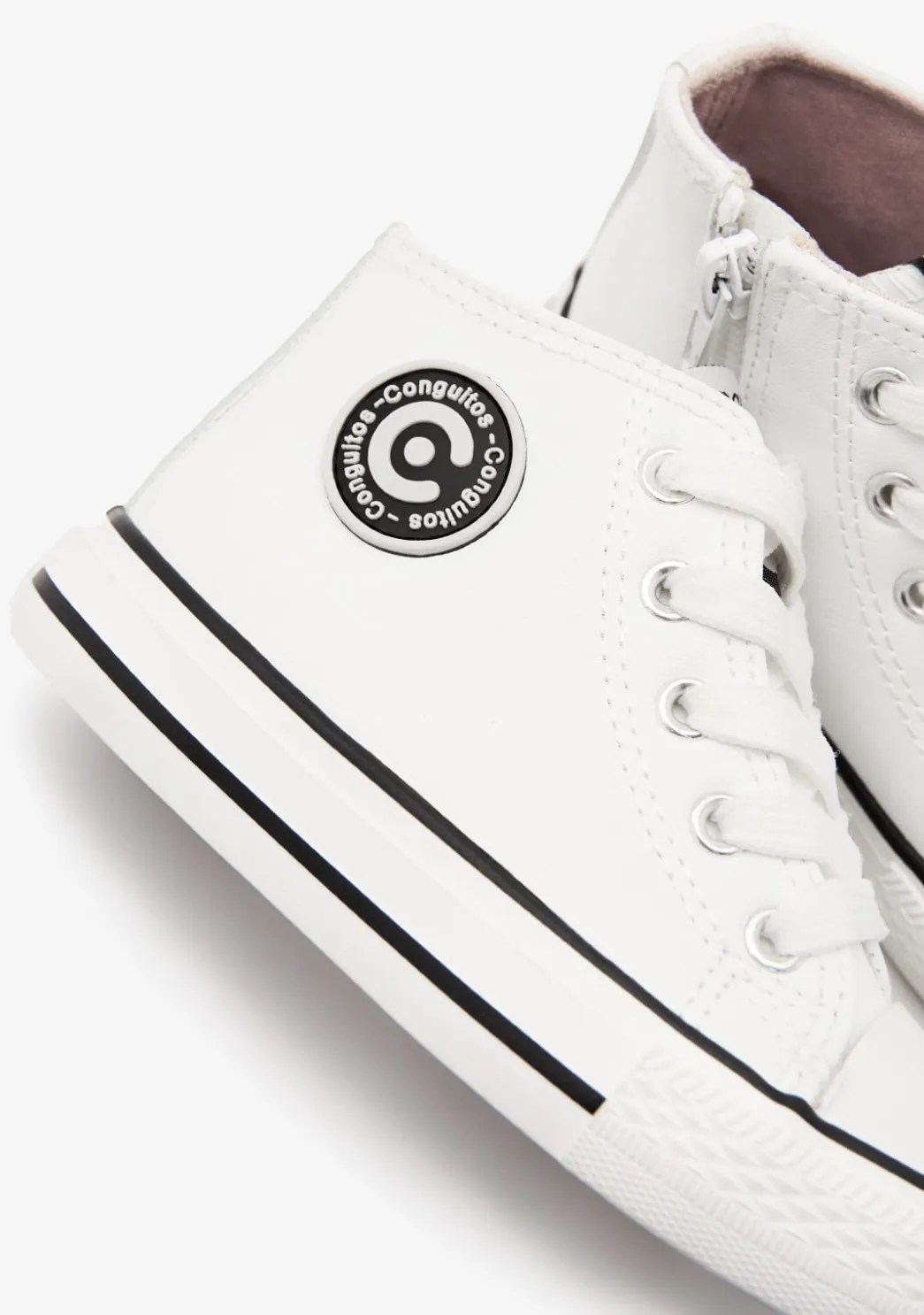 Sale Zapatillas Altas Unisex Logo Napa Blanco Zapatillas|Zapatillas