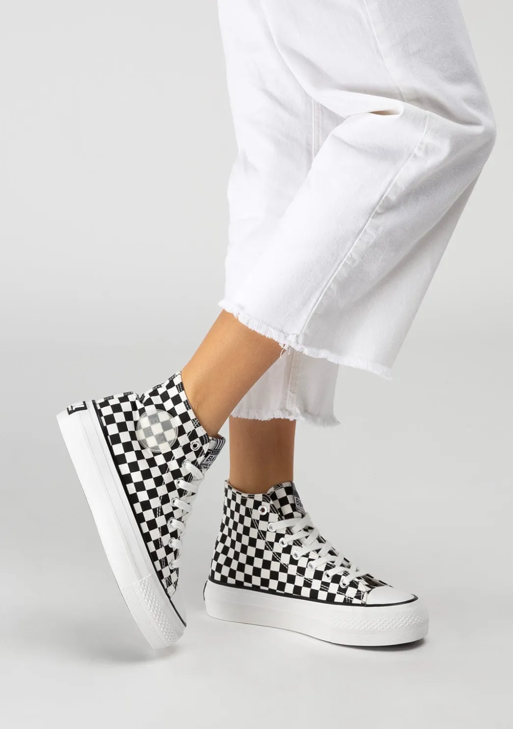 Sale Zapatillas Altas Unisex Lona Negro Blanco B&W Zapatillas|Zapatillas