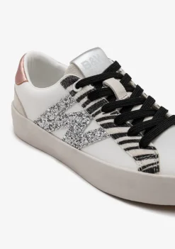 Cheap Zapatillas Bajas Glitter Cebra B&W Zapatillas|Zapatillas