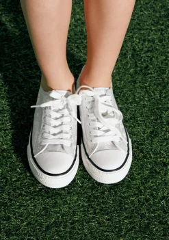 Outlet Zapatillas Brillo En La Oscuridad Plata Zapatillas
