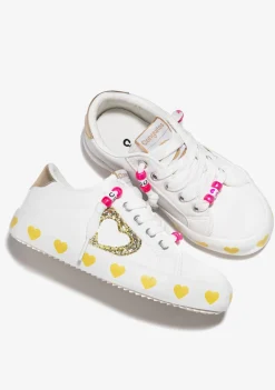 Clearance Zapatillas Corazón Dorado Zapatillas
