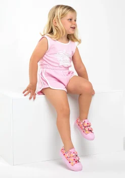 Clearance Zapatillas De Bebé Corazón Lona Rosa Zapatillas|Zapatillas