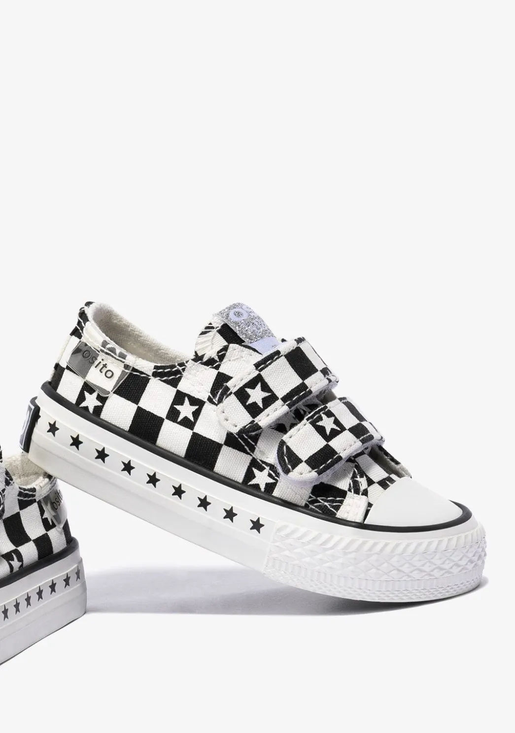 Sale Zapatillas De Bebé Cuadros Lona Negro Zapatillas|Zapatillas