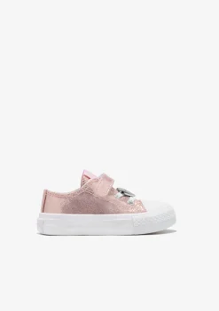 Sale Zapatillas De Bebé Lona Rosa Metalizado Zapatillas|Zapatillas
