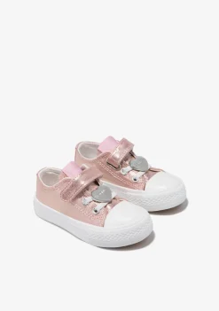 Sale Zapatillas De Bebé Lona Rosa Metalizado Zapatillas|Zapatillas